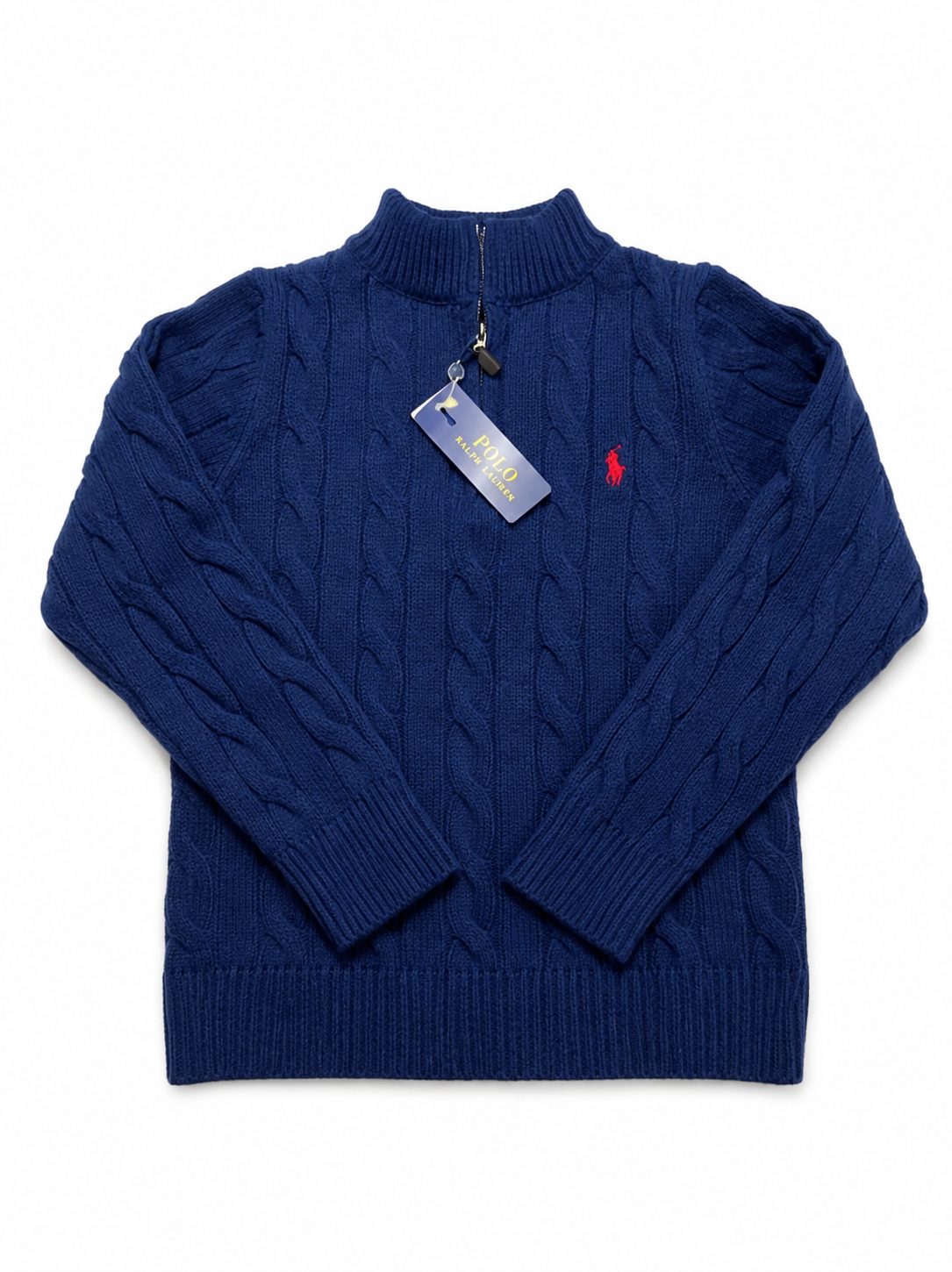 Ralph Lauren mėlynas megztinis su užtrauktuku