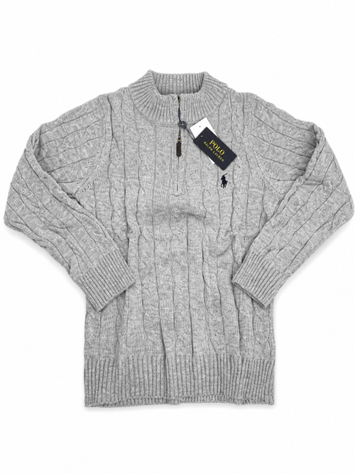Ralph Lauren pilkas megztinis su užtrauktuku
