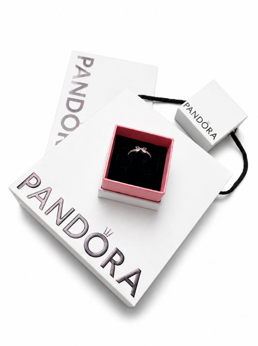 Pink Bow Pandora žiedas